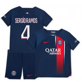 Camisolas Paris Saint-Germain 2023-24 Sergio Ramos 4 Criança 1º Equipamento Principal Manga Curta